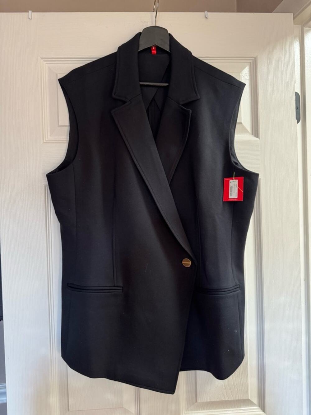 SPANX Black Sleeveless Tailored Vest